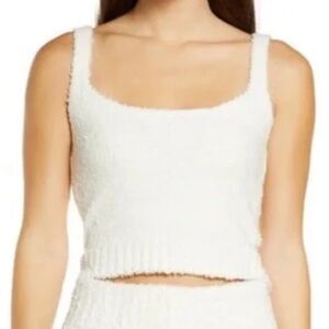 SKIMS Cozy Knit Off White Tank Top size L / XL